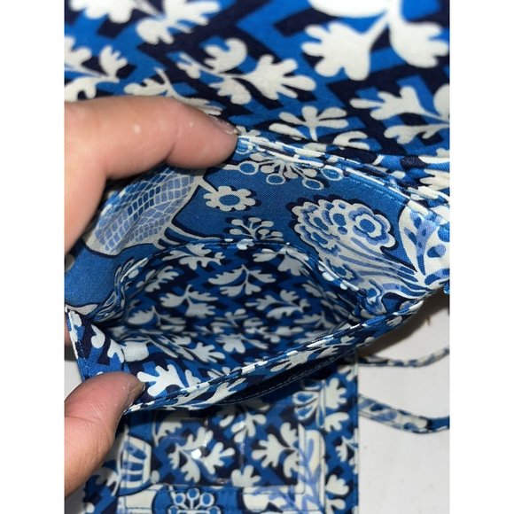 Vera Bradley Glenna Mini Crossbody Shoulder Purse Bag Blue Paisley Floral - Picture 10 of 12